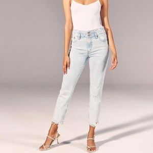 Abercrombie Double Waist High Rise Mom Jean